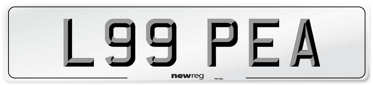 L99 PEA Number Plate from New Reg